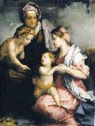 Andrea del Sarto Madonna col Bambino, Santa Elisabetta e San Giovannino oil